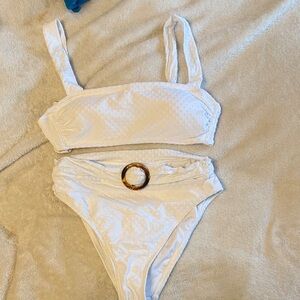 NWOT Xhilaration White Textured Swimwear